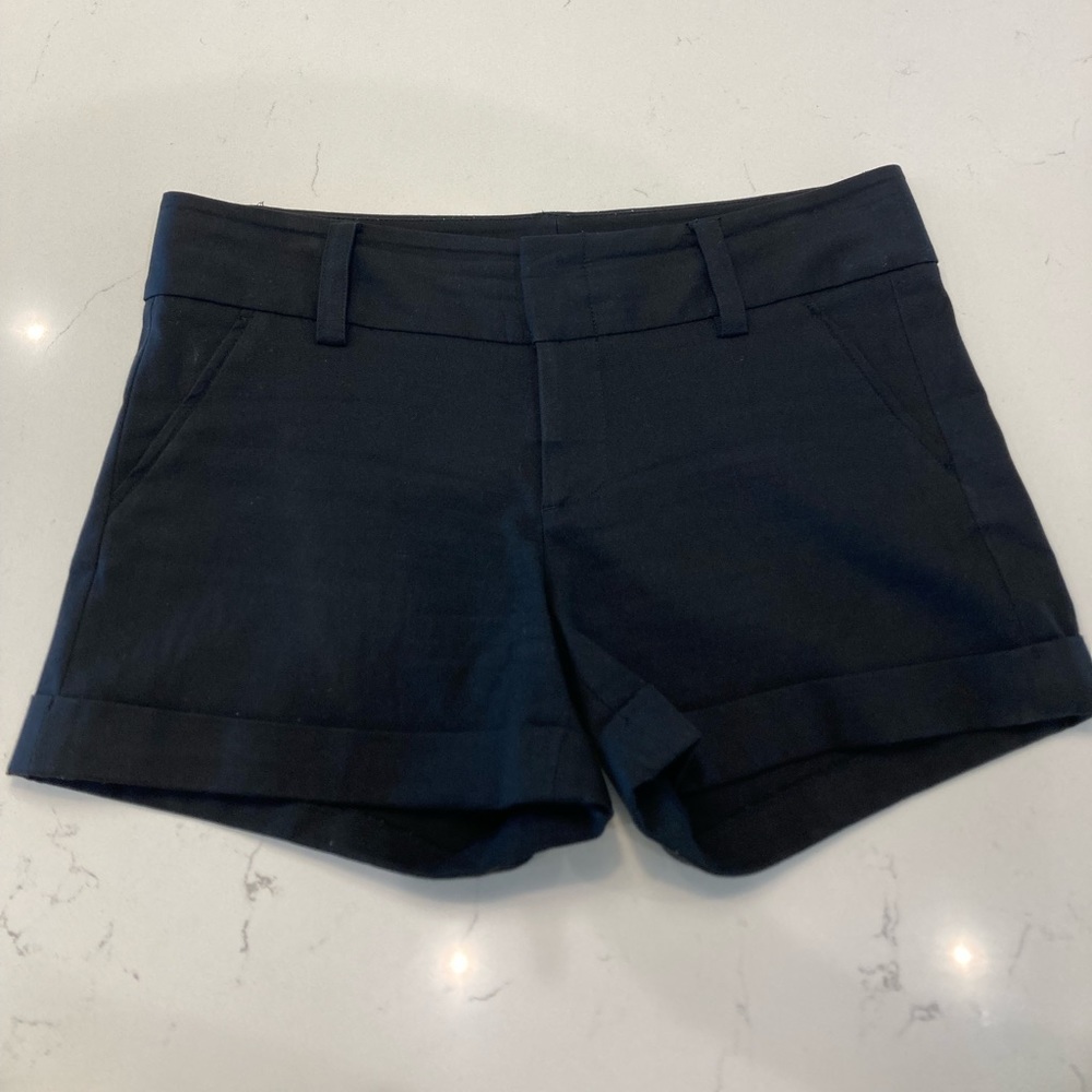 Alice + Olivia Black Cuffed Cady Short